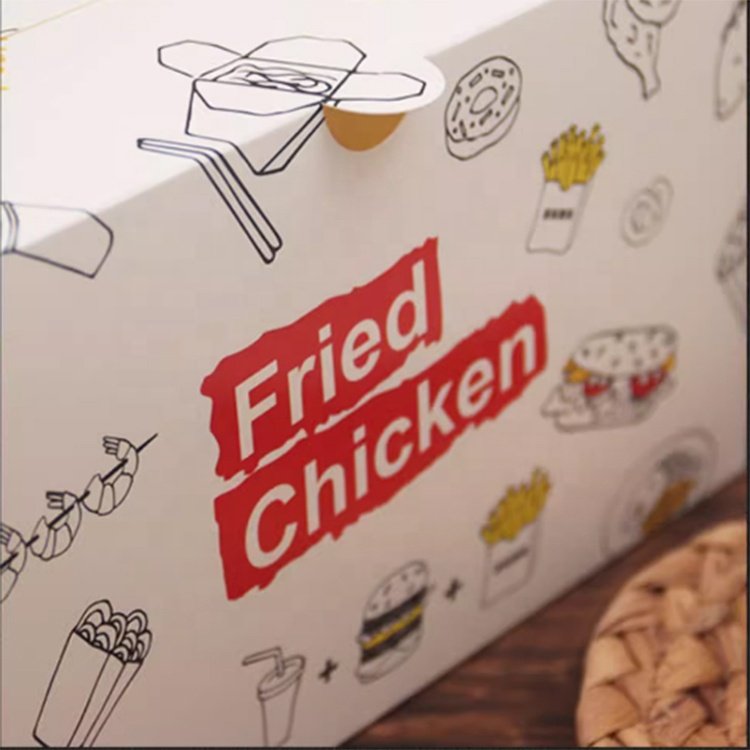 Wholesale custom ivory board box biodegradable hamburger paper box Hot sale print hamburger paper box food