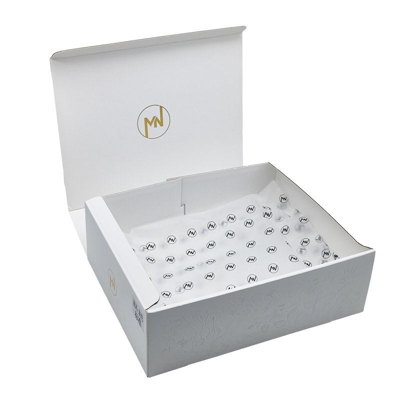 Customizable Design Logo Sustainable Box Apparel Easy Fold Shipping Beige White packaging Pastel Mailing paper Boxes Custom Logo