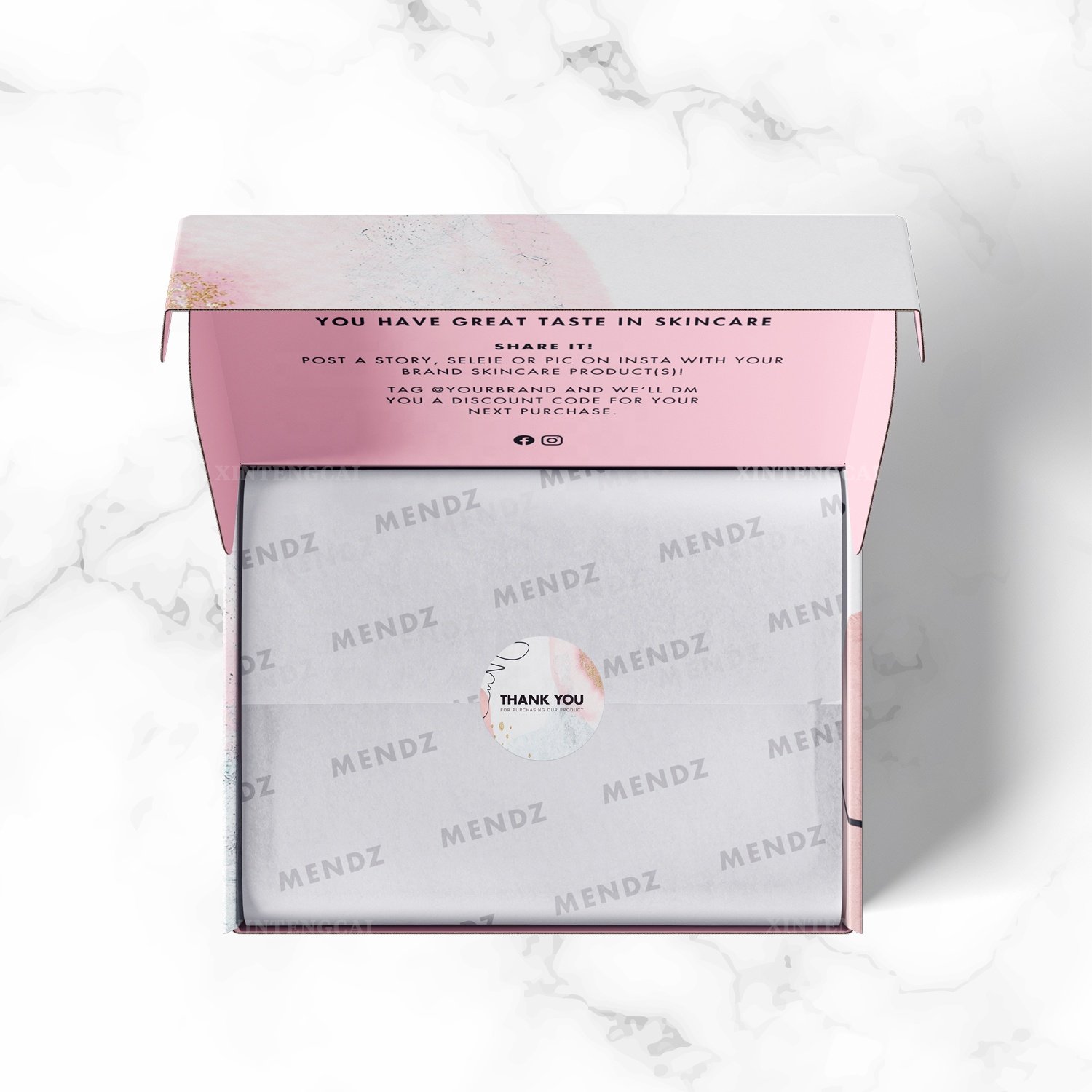 Free Design Natural Supplement Packaging Box, Eco-friendly Custom Logo Paper Mailer Box, Shipping Mailing Box For Cosmetic