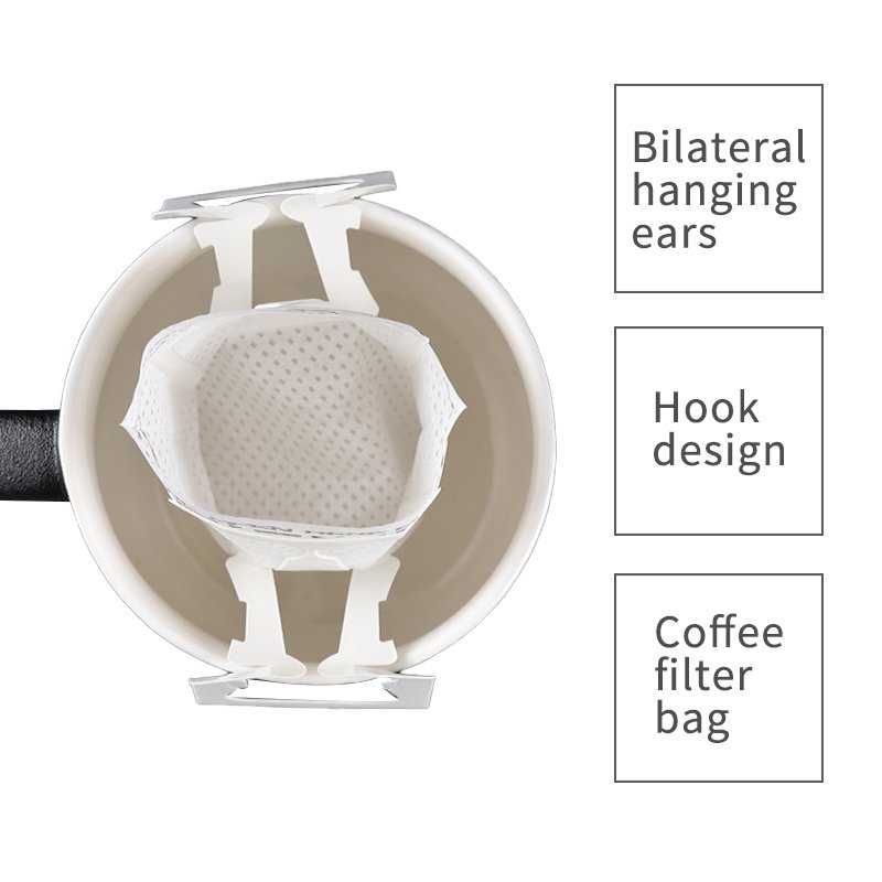 Eco-friendly material disposable cup drip hanging ear coffee filter bag package