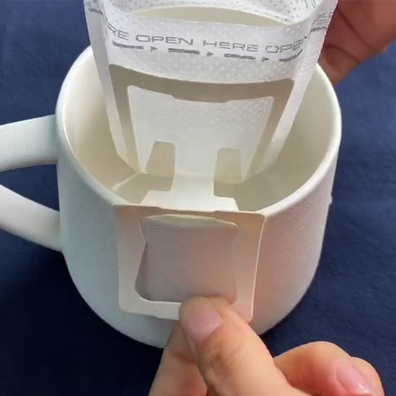 Eco-friendly material disposable cup drip hanging ear coffee filter bag package