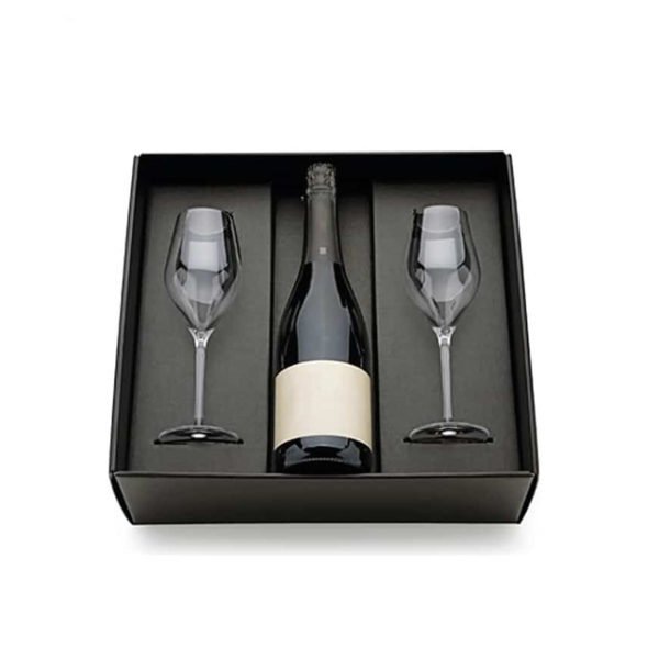 Customized trays packaging glasses wine bottles glass products gift boxes with CNC laser engraving EVA foam inserts paper box