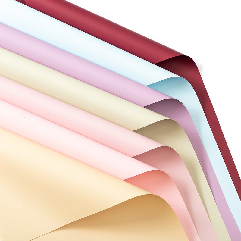 Solid color paper flower packaging paper wholesale waterproof florist bouquet packaging wrapping paper for flowers multicolor