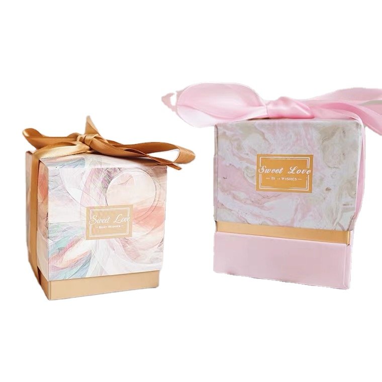 Custom Logo luxury pink candle packaging gift packing box,luxury custom candle jar with lid and gift box candle container