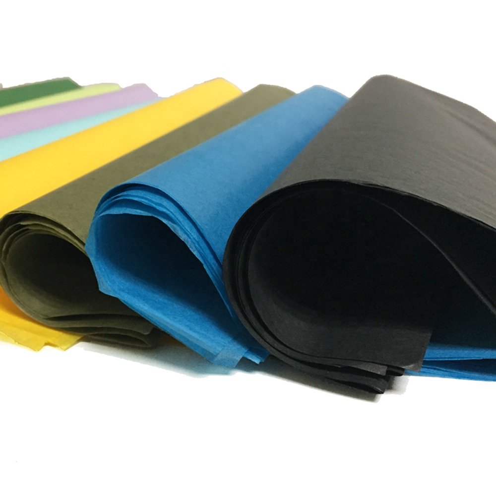 High quality chinese paper 17gsm colorful gold paper custom logo tissue wrapping paper