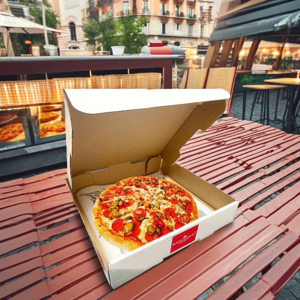 SP2784 7/8/9/10/12inch custom Advanced Corrugated Pizza Box E flute corrugated pizza box Take-Out Packaging paper box