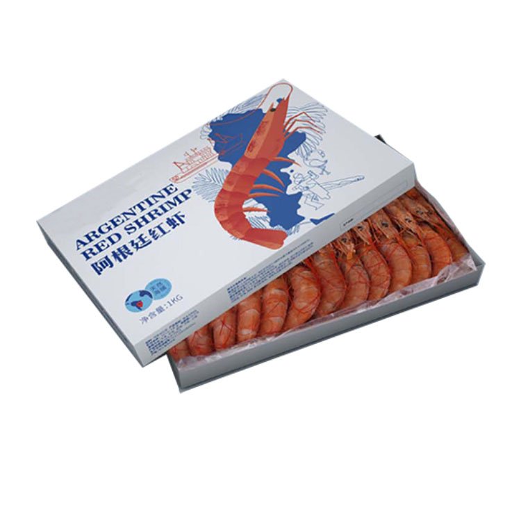 Shrimp Boxes Double Coated Frozen Seafood Packaging Paper Box Custom Made Logo Corrugated Box