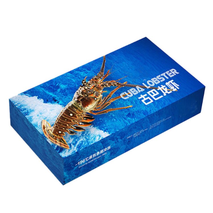Shrimp Boxes Double Coated Frozen Seafood Packaging Paper Box Custom Made Logo Corrugated Box