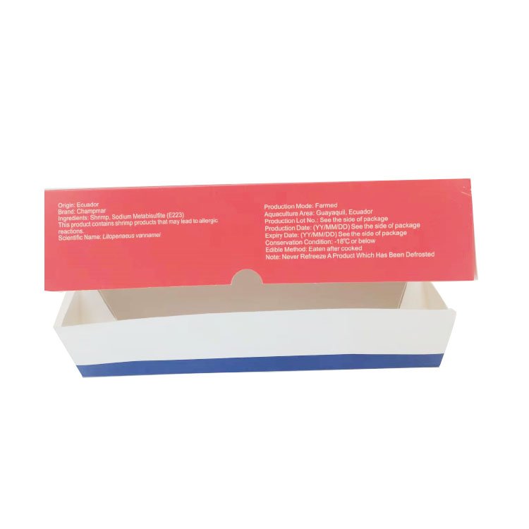 Shrimp Boxes Double Coated Frozen Seafood Packaging Paper Box Custom Made Logo Corrugated Box