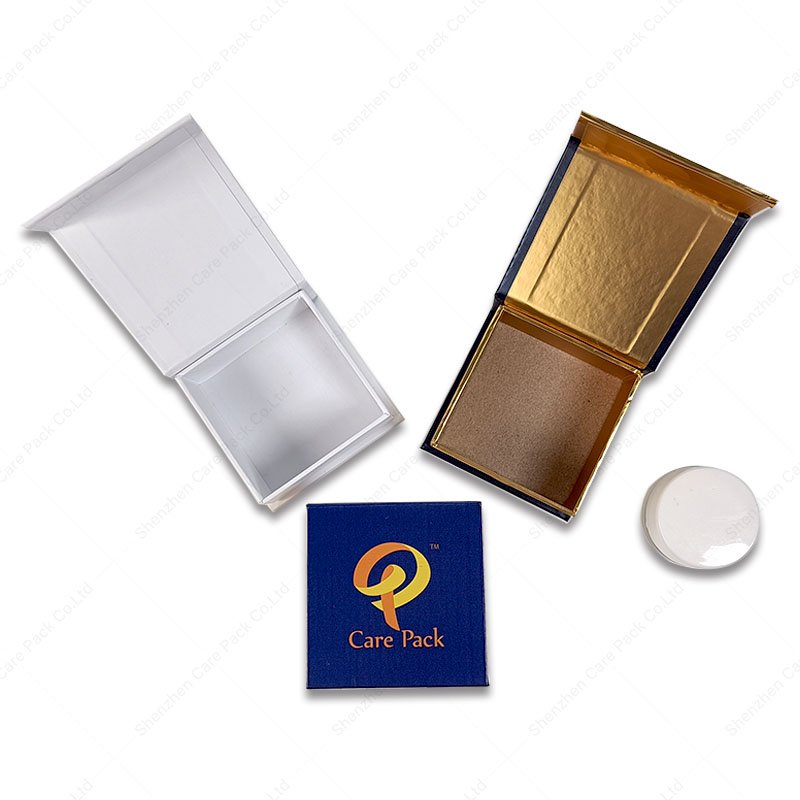 Customized Glass Bottom Jar Wax Oil Magnet Box Rigid Hard Cardboard Flip Top Packaging Paper Box For Concentrate Round Jar