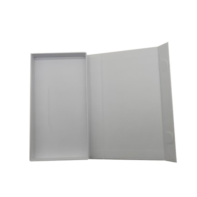 Luxury White Book Shaped Magnetic Closure Rigid Cardboard Large Folding Portable Magnet Gift Paper Packaging Boxes