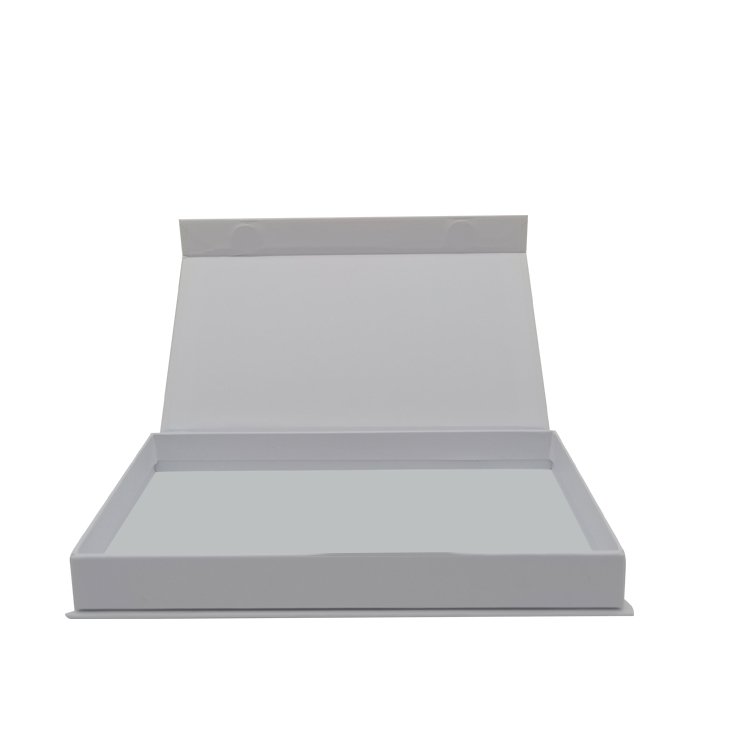 Luxury White Book Shaped Magnetic Closure Rigid Cardboard Large Folding Portable Magnet Gift Paper Packaging Boxes