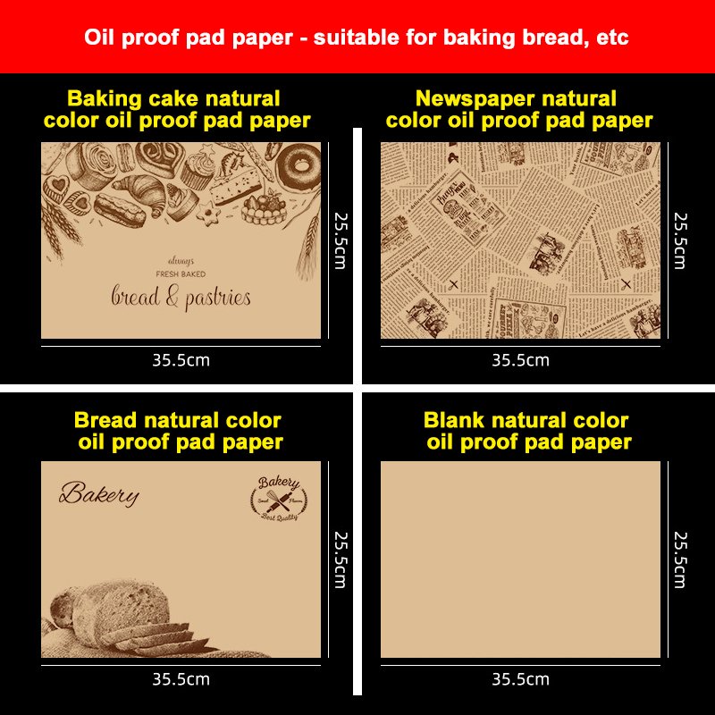 Wholesale Custom Printed Food Grade Sandwich Burger Wrapping Paper Recyclable Hamburger Packaging Greaseproof Wrapping Paper