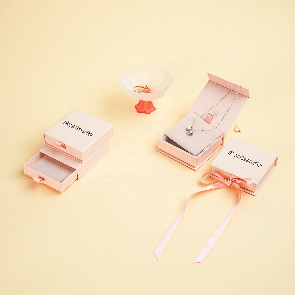 wholesale gift kraft rigid biodegradable small cardboard packaging paper jewelry custom luxury sliding drawer box