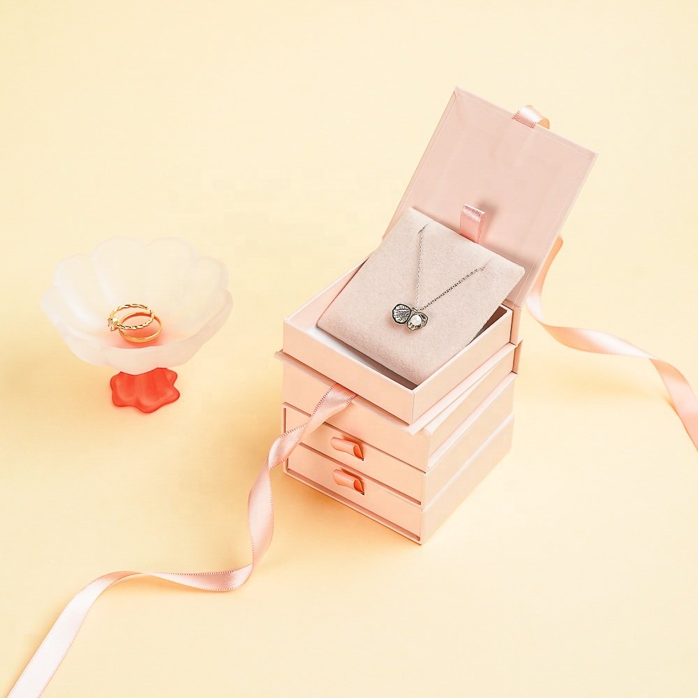 wholesale gift kraft rigid biodegradable small cardboard packaging paper jewelry custom luxury sliding drawer box
