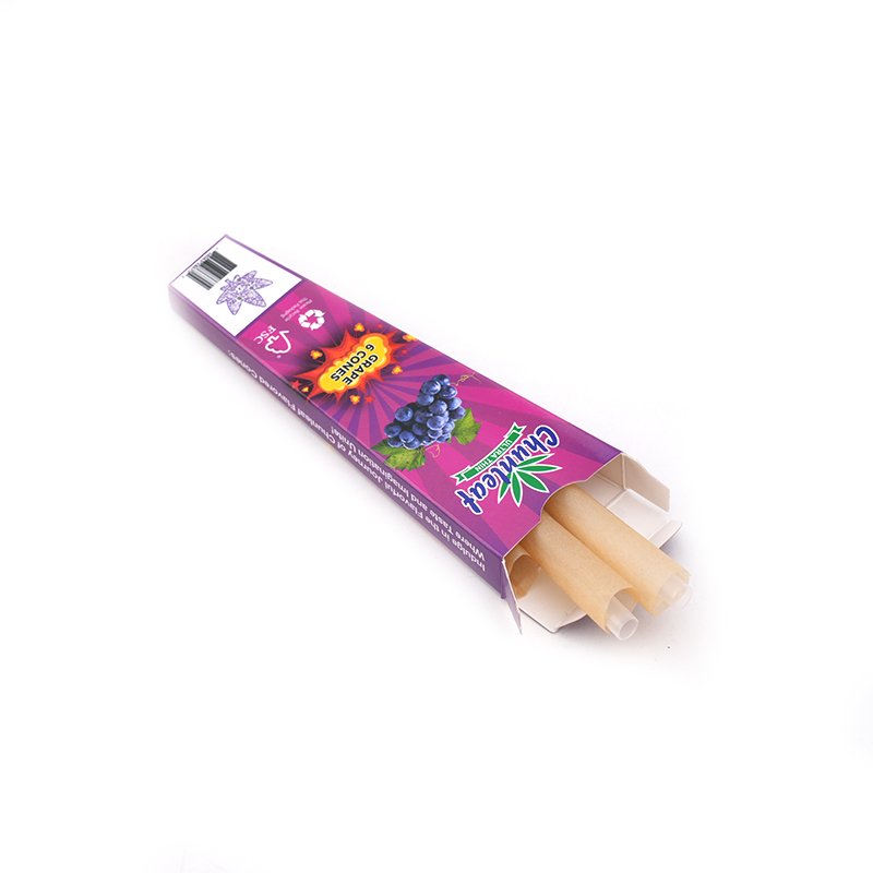 Rukioo custom logo full printed king size rolling paper package Flavor pre roll cone packing