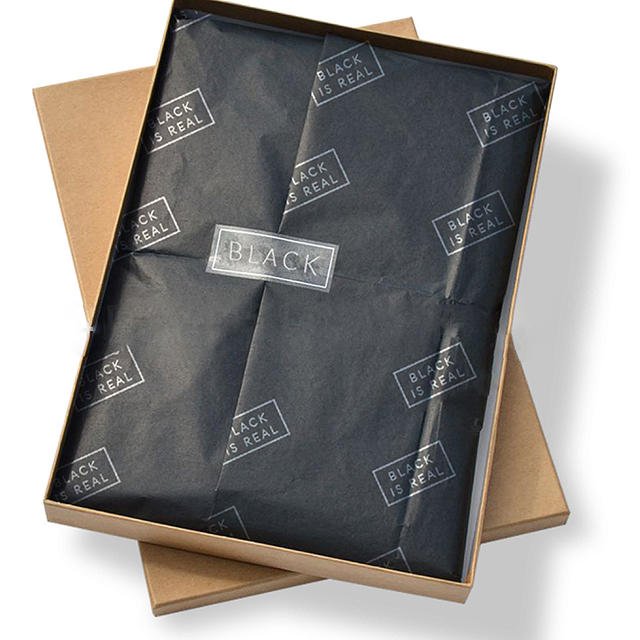 Guangzhou factory custom foil stamping tissue paper wrapping paper for clothing packaging