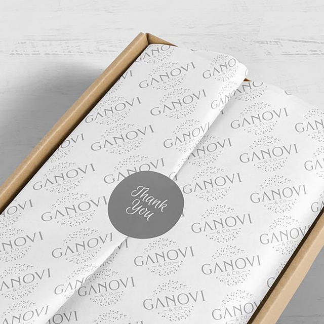 Guangzhou factory custom foil stamping tissue paper wrapping paper for clothing packaging