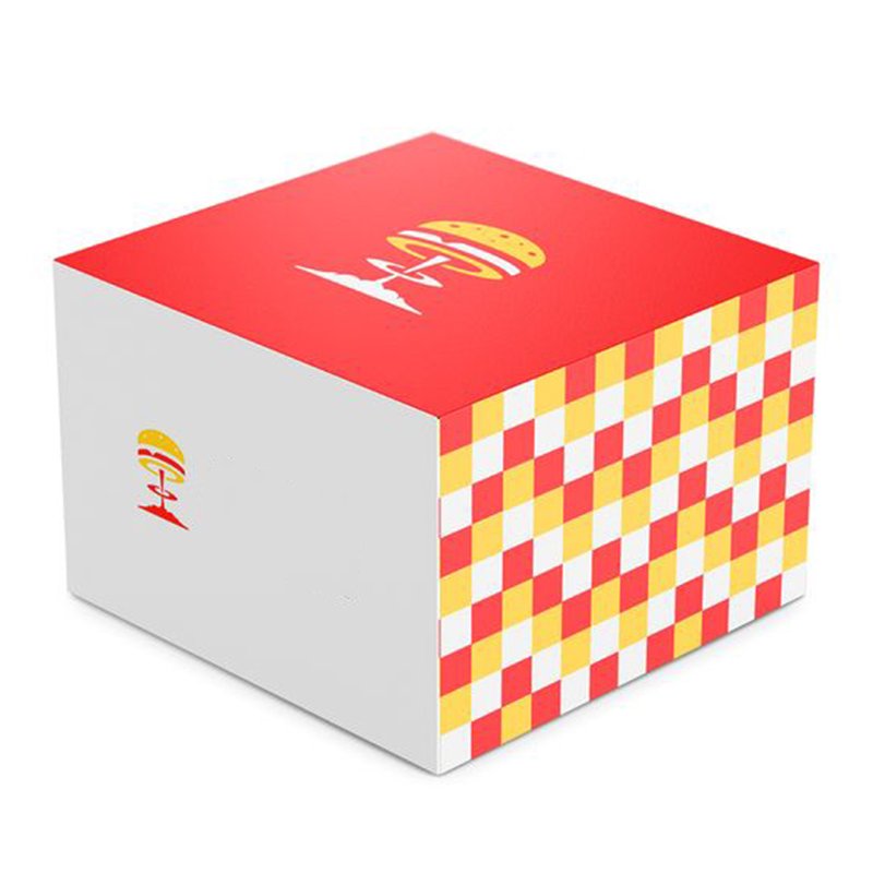 Eco Friendly Printed Foldable Cardboard Hamburger Packaging Paper Burger Box Custom Recyclable