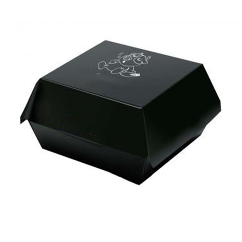 Eco Friendly Printed Foldable Cardboard Hamburger Packaging Paper Burger Box Custom Recyclable