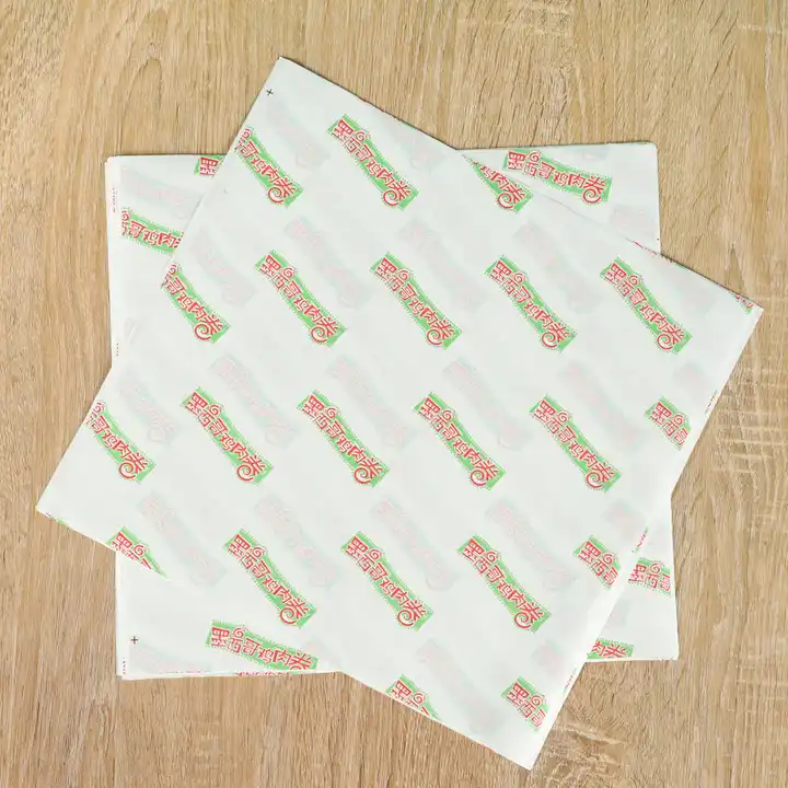 Wholesale Food Grade Burger Wrap Custom Design Size PE Coated Greaseproof Hamburger Packaging Sandwich Paper Food Wrapping Paper