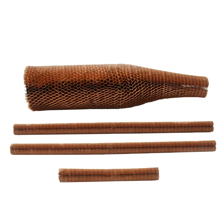 Recyclable Honeycomb Paper Sleeves Prevent Friction Super Elastic Brown Paper Glassware Protection