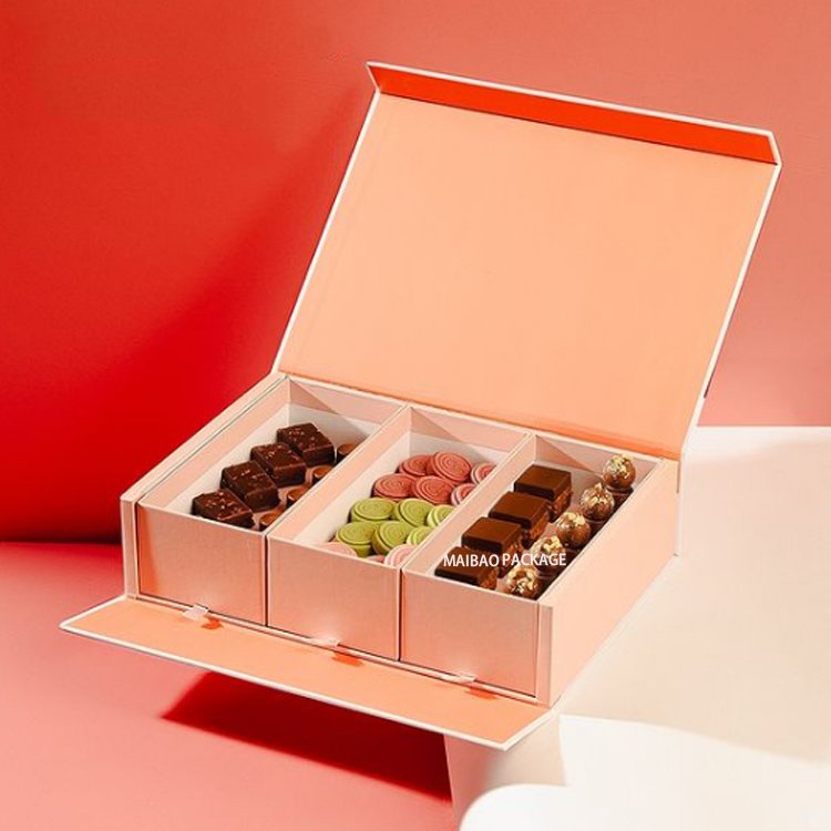 Custom promotional oem sustainable food packaging vertical date for ramadan Dubai decorated deluxe gift date chocolate paper box