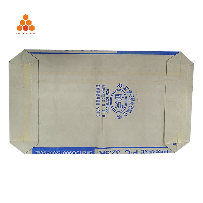 25kg 40kg 50kg industrial kraft paper block bottom valve bag cement packing bag
