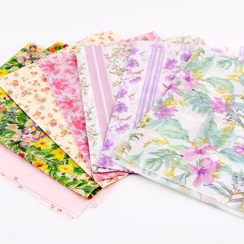 BTO wholesale custom flower gift waterproof wrapping paper roll clothes for packaging