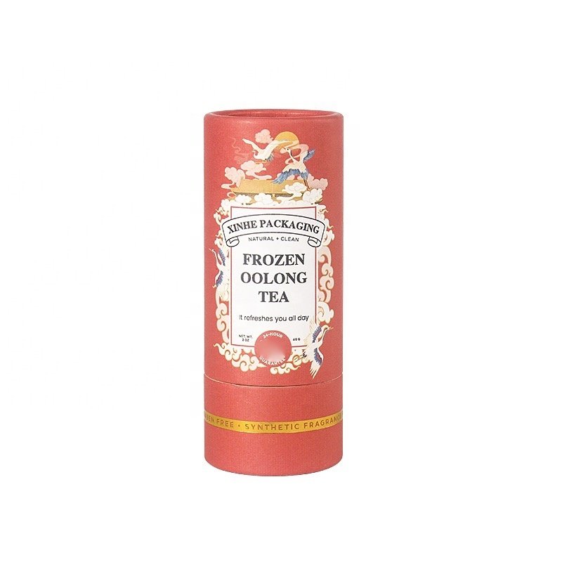 Custom deodorant cylinder paper refill lip balm push up stick tube container packaging aluminum free stick deodorant paper tube
