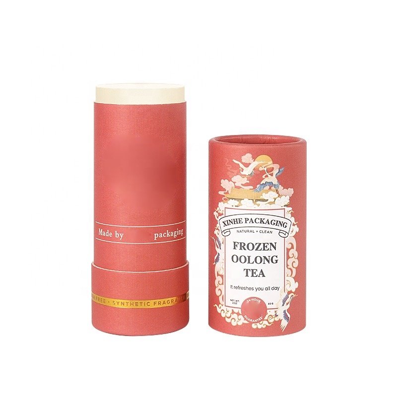 Custom deodorant cylinder paper refill lip balm push up stick tube container packaging aluminum free stick deodorant paper tube
