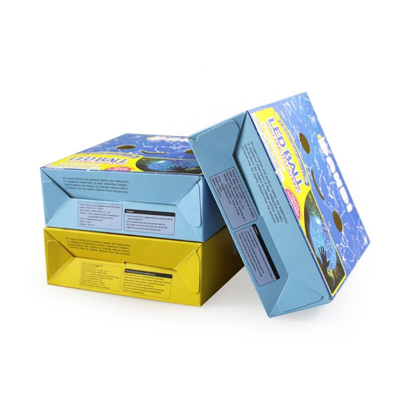 Custom hang tab puzzle toys packaging paper tuck box for crayons puzzle building blocks