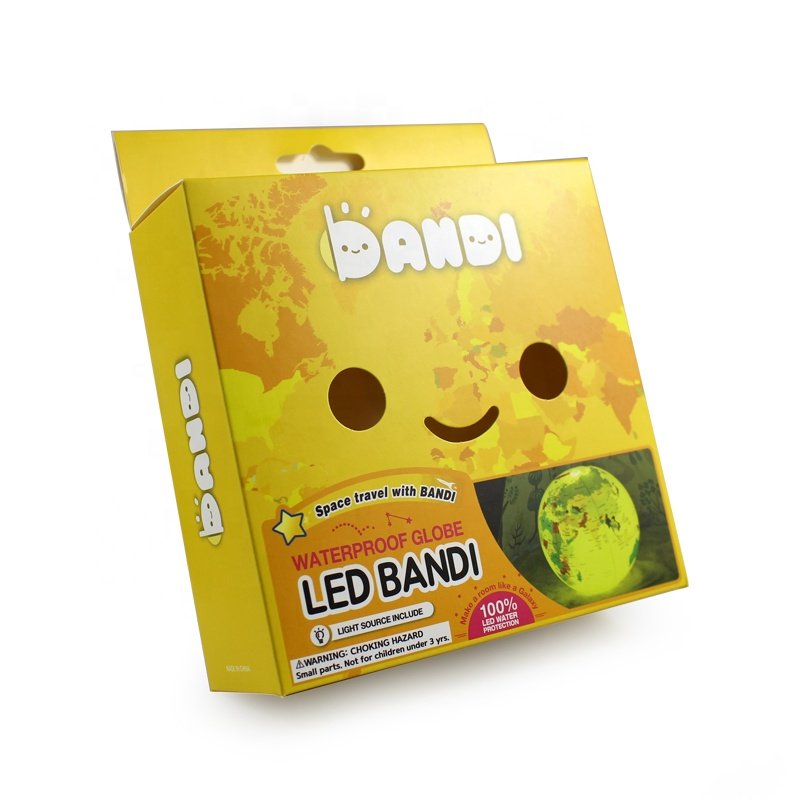 Custom hang tab puzzle toys packaging paper tuck box for crayons puzzle building blocks