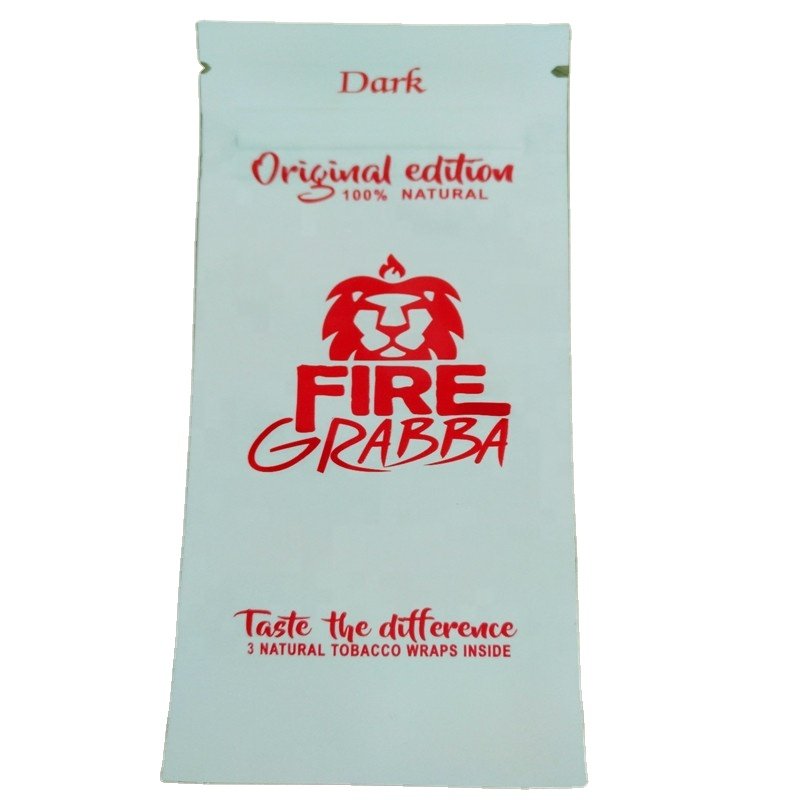 zipper packaging bags for tobacco leaf/three side sealed bags with zipper top for tobacco leaf pack