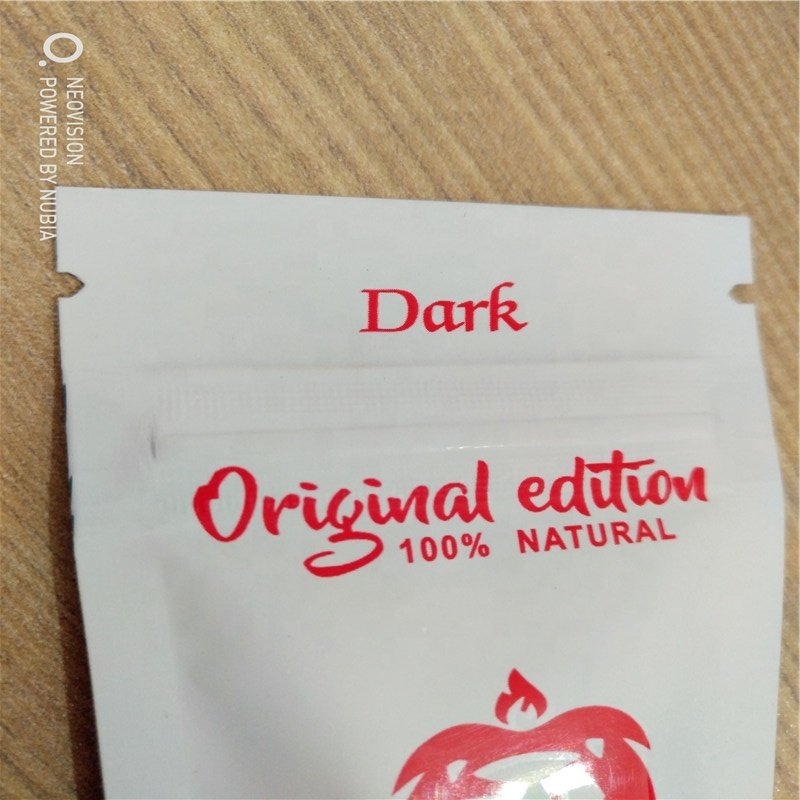 zipper packaging bags for tobacco leaf/three side sealed bags with zipper top for tobacco leaf pack