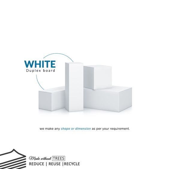 Durable Grey Back Ream Wrapped Paper Packing 350g White Top Grey Back Coated Duplex Board Paper Carton Box High Performance