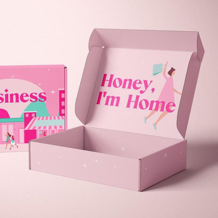 eco friendly corrugated paper luxury custom paper package box t shirt packaging for cloth