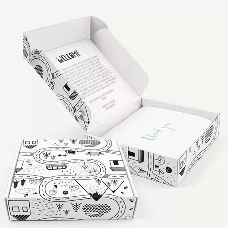 eco friendly corrugated paper luxury custom paper package box t shirt packaging for cloth
