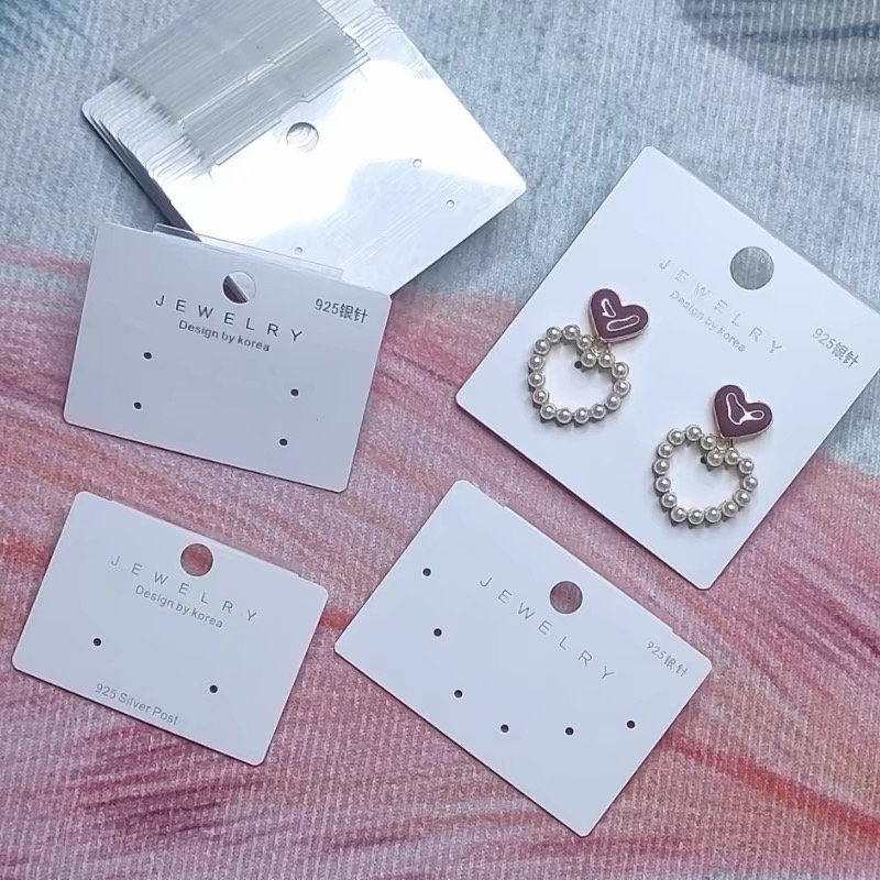 Wholesale Customize Jewelry card hang tag Brand Logo Name Card Foil Material
