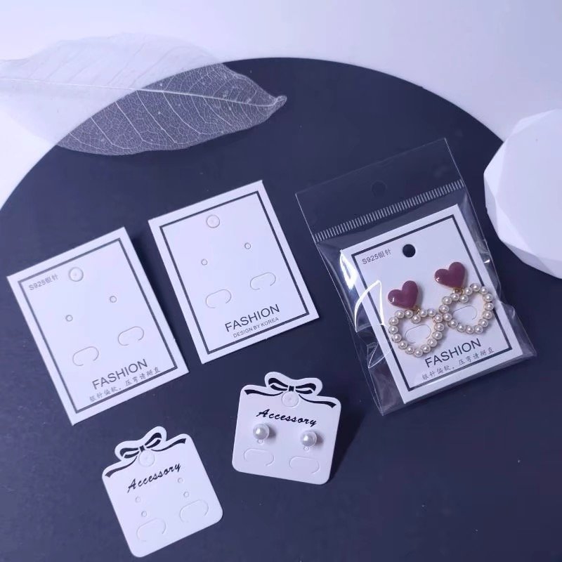 Wholesale Customize Jewelry card hang tag Brand Logo Name Card Foil Material