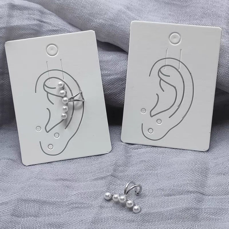Wholesale Customize Jewelry card hang tag Brand Logo Name Card Foil Material