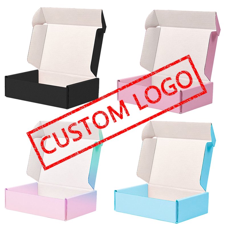 Wholesale Custom Logo Free Design Cartoon Skincare Cosmetic Cardboard Packaging Paper Boxes Corrugated Shipping Mailer Box