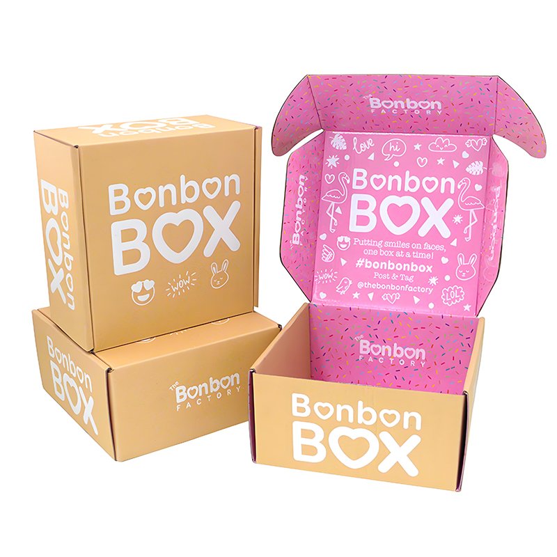 Wholesale Custom Logo Free Design Cartoon Skincare Cosmetic Cardboard Packaging Paper Boxes Corrugated Shipping Mailer Box