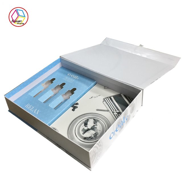 Custom magnetic luxury corrugated gift skincare packaging box for cosmetic packaging boxes