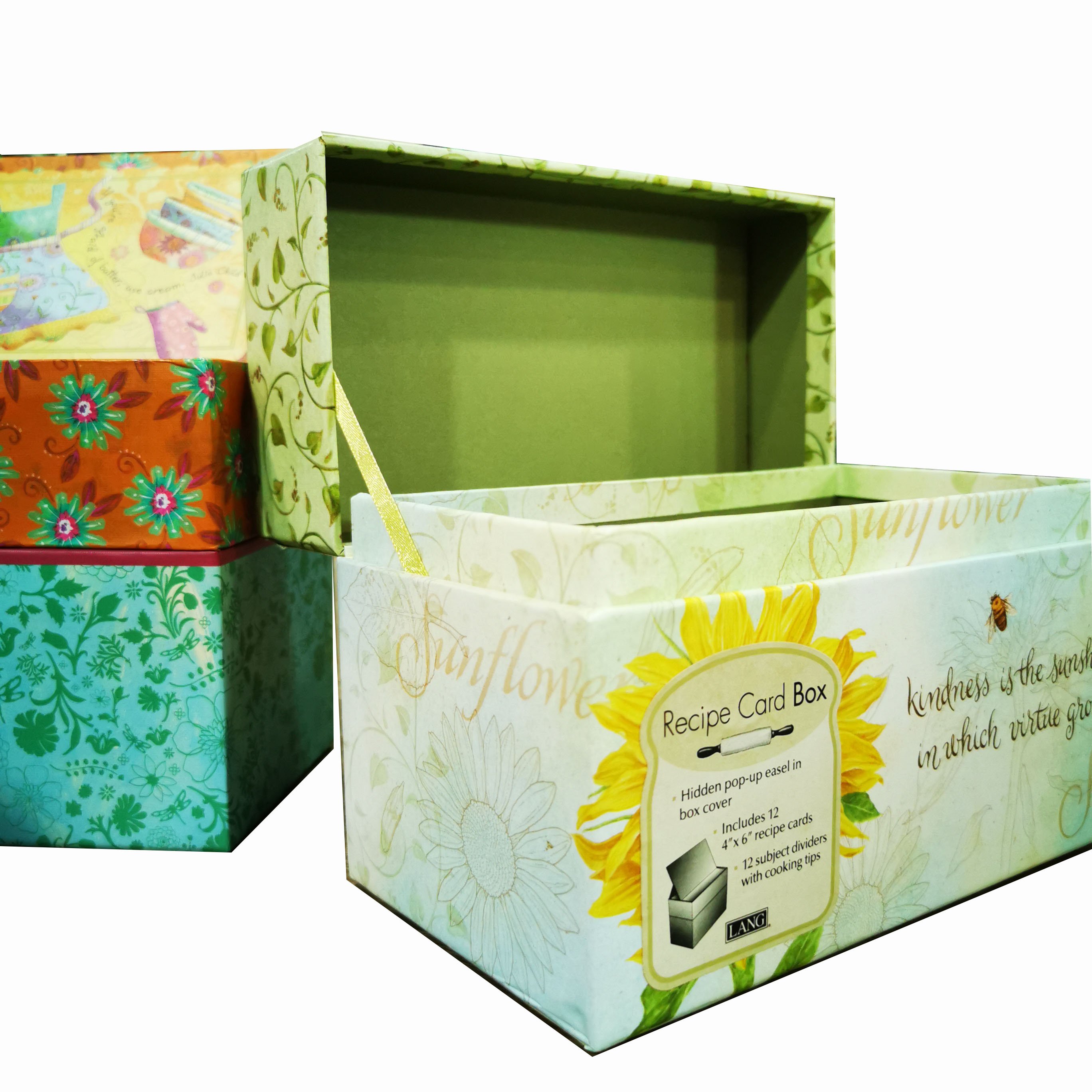 Customized cmyk printed reusable high quality cardboard paper recipe card box manufacturer