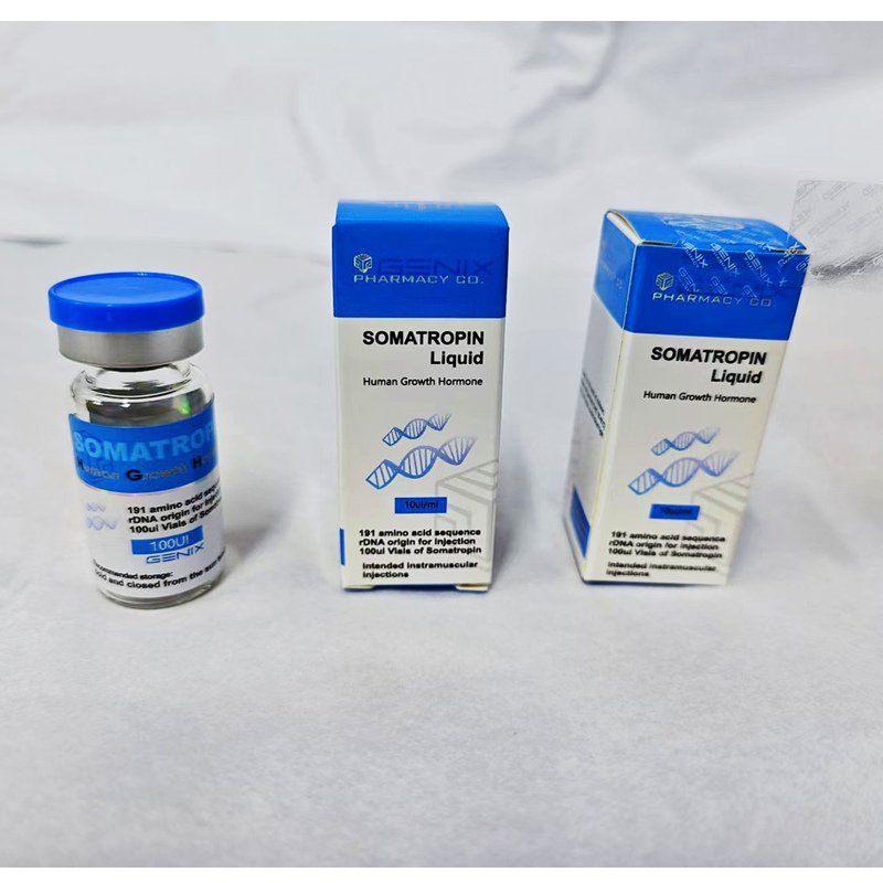10ml vial box Custom Design Holographic foil logo GH single Vial liquid paper box with seal sticker label