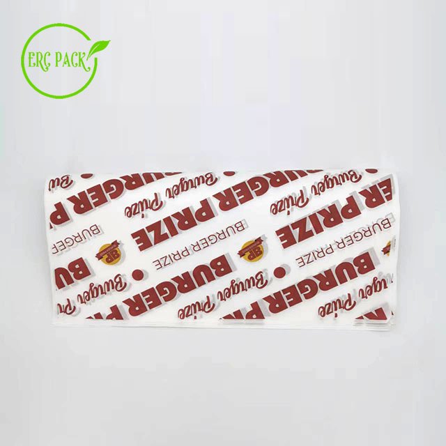 Customized Greaseproof Food Packing Paper Double Side Recycled Biodegradable Burger Paper Food Grade Greaseproof Paper
