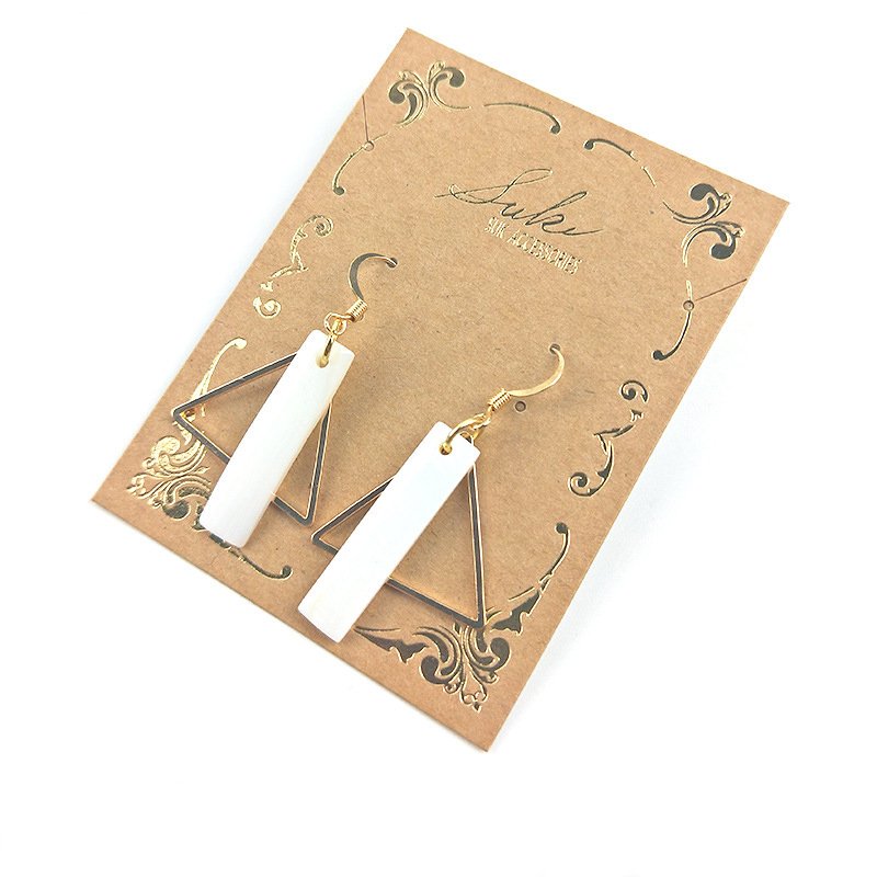 custom kraft paper necklace jewelry gift cards for jewellery display stand Customizable logo size for jewelry packaging paper ca