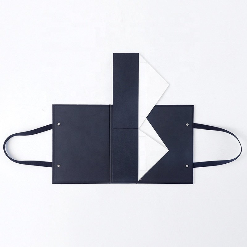 Box printing black white folding magnetic paper valentine gift box packaging with handle