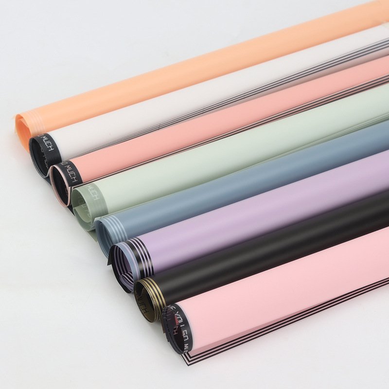 I love you very much striped gold border packaging paper Korean bouquet packaging paper fresh flower gift packaging paper